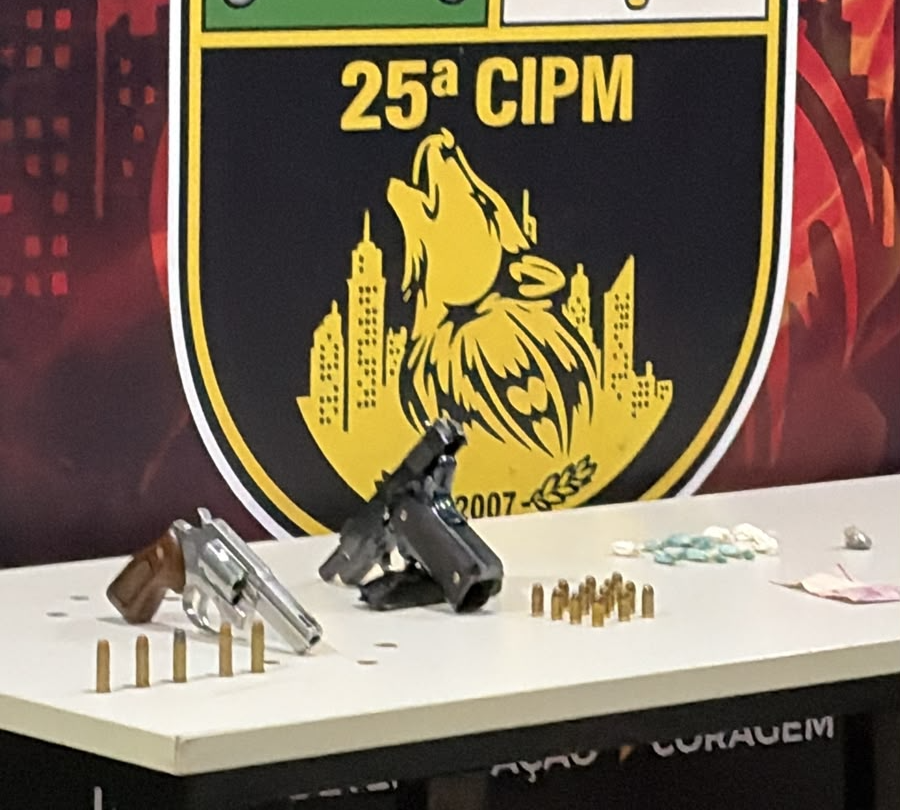 Abordagem da PM termina com dois presos e apreensão de armas e drogas em Várzea Grande