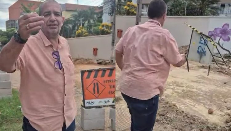 Comerciante protesta contra obra no Duque de Caxias e cobra conclusão em Cuiabá