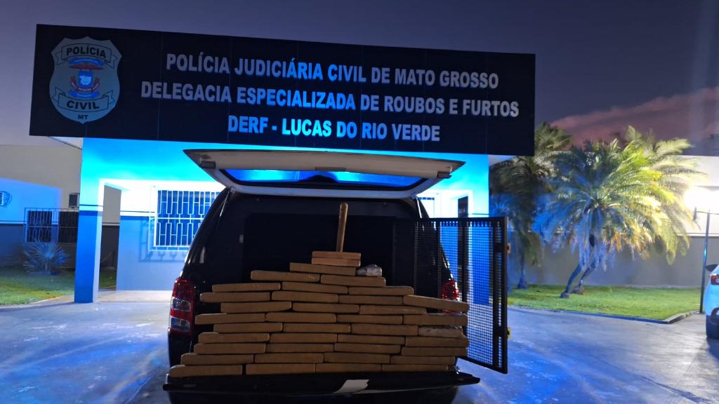 Polícia Civil apreende 40 kg de drogas escondidos em mata de Lucas do Rio Verde