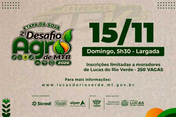 Prova da Soja encerra circuito de MTB em Lucas do Rio Verde em novembro