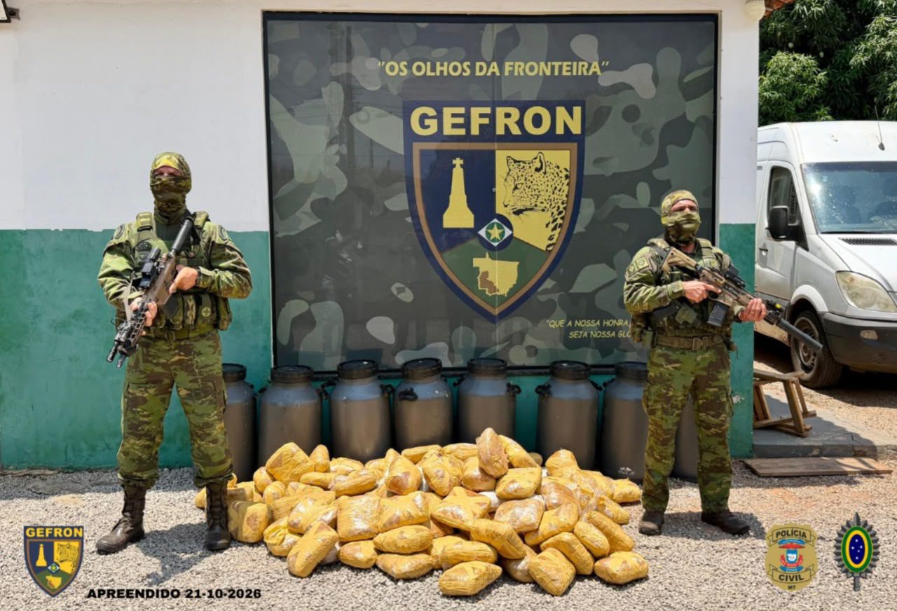Operação apreende 73 quilos de skunk escondidos em tambores em Jauru